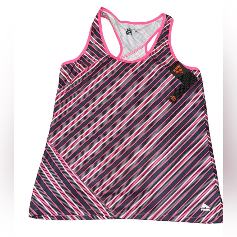 RBX Pink and Black Swim Coverup with Sporty Stripes